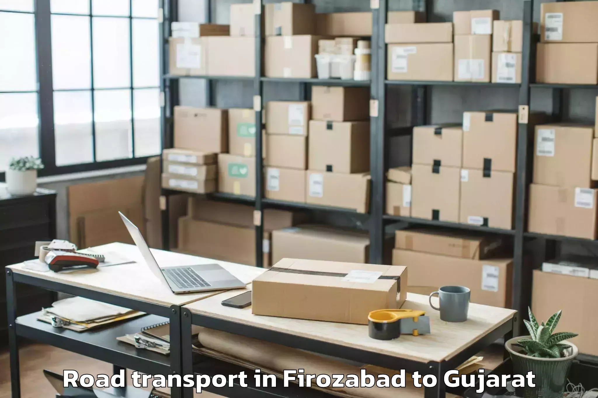 Top Firozabad to Talala Road Transport Available